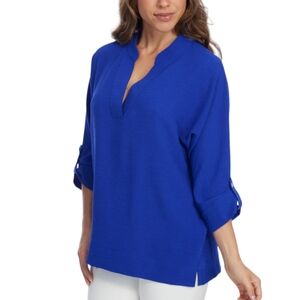 340. NWT Lior Paris Frida Cobalt Blue 3/4 blouse - Size Small
